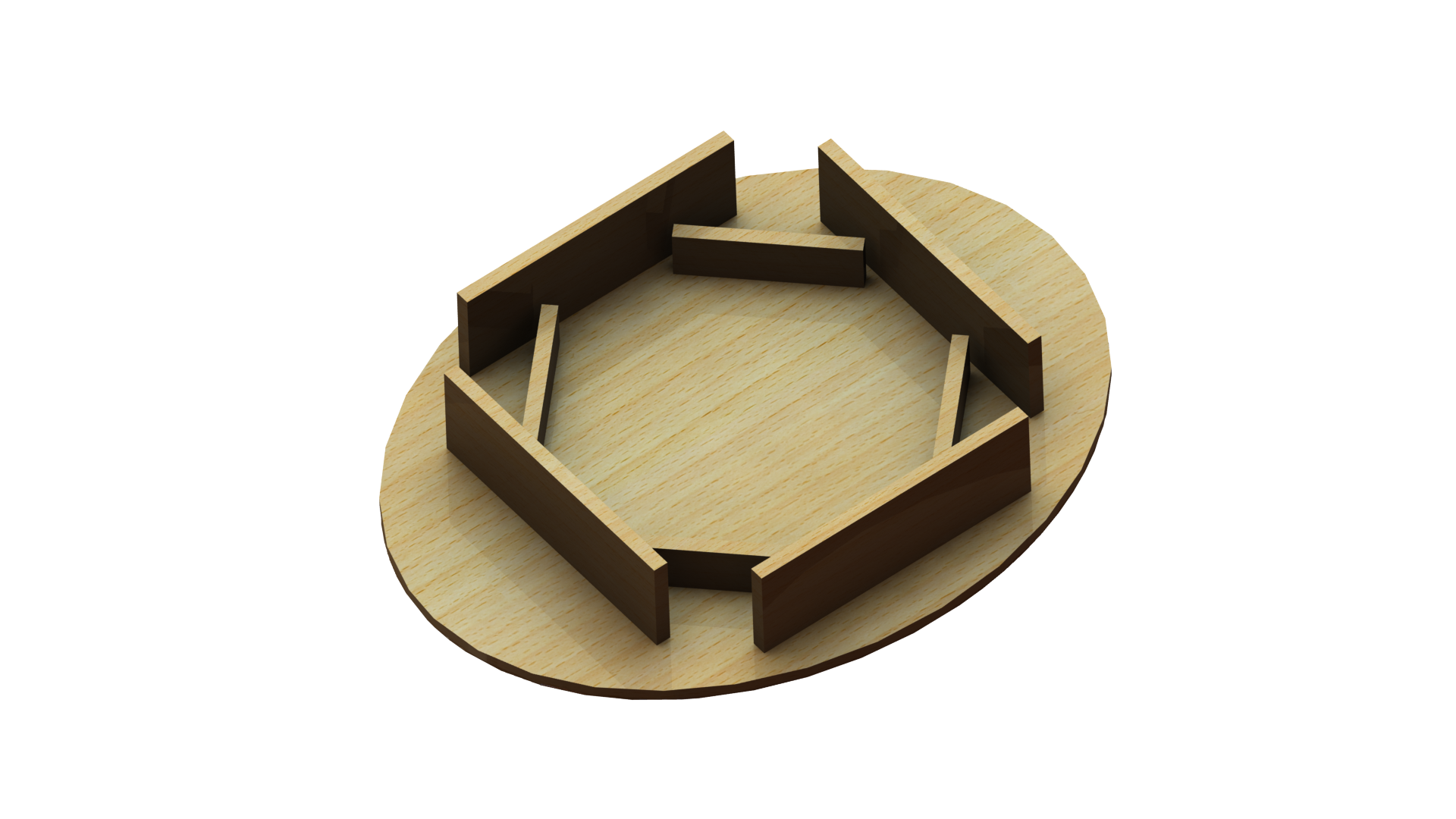 Tischplatte aus Holz für Sitzwürfel