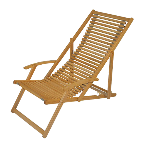 Produktvorschau für Seite Liegestuhl bedrucken. Holzliegestuhl mit Armlehne